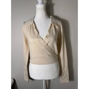 NWT WINDSOR Ballet Core Style Wrap Crop Cardigan‎ Size M